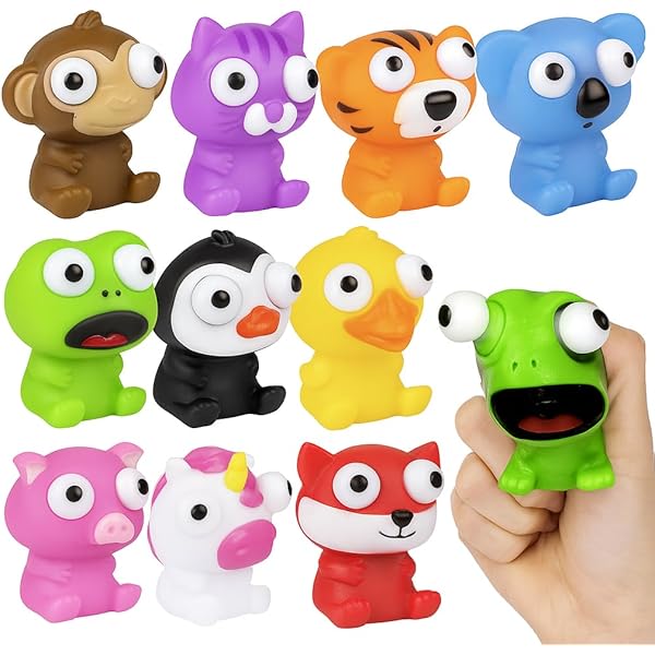 Amazon.com: 8 Pcs Raised Eyes Doll Anti Stress Ball Vent